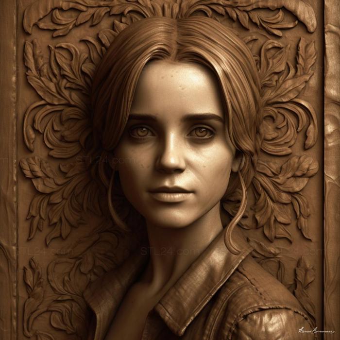 Famous (Emma Watson 1, 3DFMS_6416) 3D models for cnc